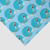 Waterski im Vintagen Stil Seidenpapier (Detail)