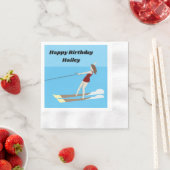 Waterski im Vintagen Stil Serviette (Beispiel)