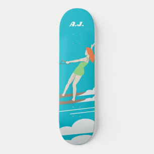 Waterski im Vintagen Stil Skateboard
