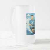Waterskier with a racquetball shirt mattglas bierglas (Vorderseite Links)