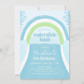 Waterslide Bash Sommer Geburtstag Einladung (Vorderseite)