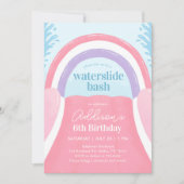 Waterslide Bash Summer Girl Geburtstag Einladung (Vorderseite)