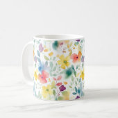 Watersolor Frühlingsblumen Tasse (Vorderseite Links)
