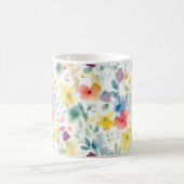 Watersolor Frühlingsblumen Tasse (Mittel)