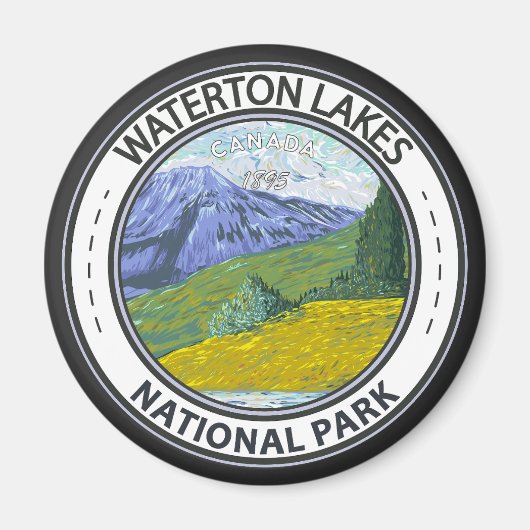 Waterton Lakes National Park Canada Abzeichen Magnet (Vorne)