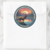 Waterton Lakes National Park of Canada Runder Aufkleber (Tasche)