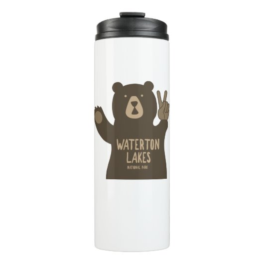 Waterton Lakes National Park Peace Bear Thermosbecher (Vorderseite)