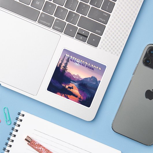 Waterton Lakes Nationalpark Kanada Alberta Aufkleber (Laptop mit iPhone)