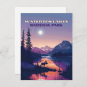 Waterton Lakes Nationalpark Kanada Alberta Karte (Vorne/Hinten)