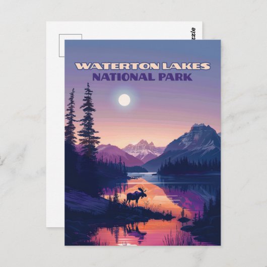 Waterton Lakes Nationalpark Kanada Alberta Postkarte (Vorne/Hinten)