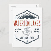 Waterton Lakes Nationalpark Kanada Vintag Postkarte (Vorne/Hinten)