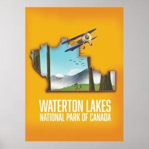 Waterton-Lakes-Nationalpark von Kanada Kunstprint Poster