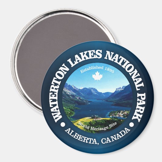 Waterton Lakes NP Magnet (Vorderseite/Rückseite)