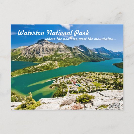 Waterton nationale Friedenspark-Postkarte Postkarte (Vorderseite)