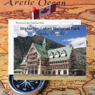 Waterton Seen National Park, Alberta, Kanada Postkarte