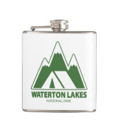 Waterton Seen Nationalpark Camping Flachmann (Vorderseite)