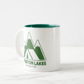 Waterton Seen Nationalpark Camping Zweifarbige Tasse (Vorderseite Links)