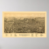 Watertown, NY Panoramic Map - 1891 Poster (Vorne)