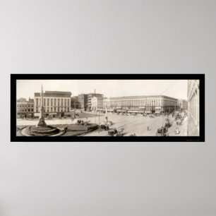 Watertown NY Square Foto 1909 Poster