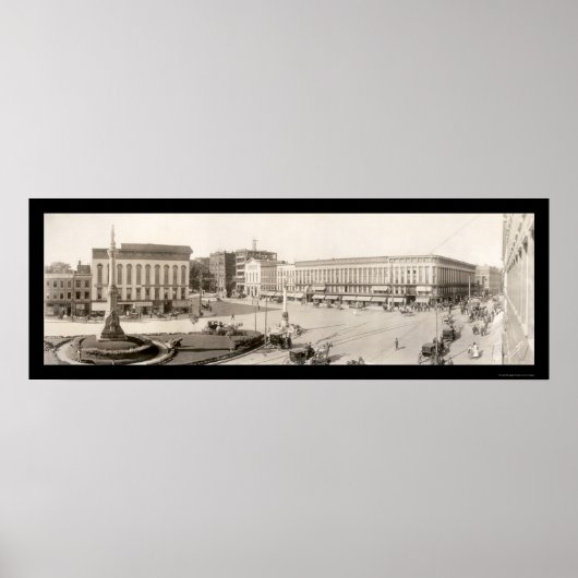 Watertown NY Square Foto 1909 Poster (Vorne)