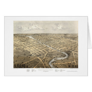Watertown, panoramische Karte WI - 1867