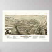 Watertown, SD Panoramic Map - 1883 Poster (Vorne)