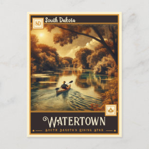 Watertown, South Dakota Vintage Postkarte