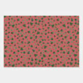 Waterverf Kerstbomen Geschenkpapier Set (Vorderseite 3)