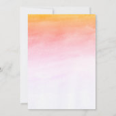 Waterverf roze pacifier babyshower einladung (Rückseite)