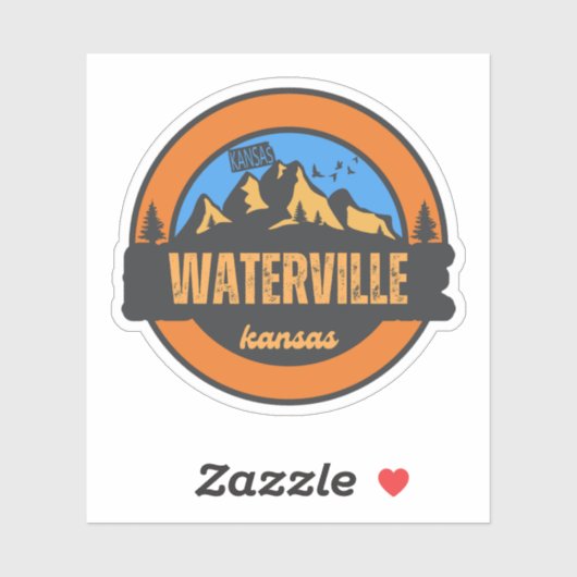 Waterville, Kansas Aufkleber (Blatt)