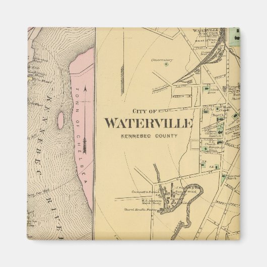 Waterville, Kennebec Co Magnet (Vorne)