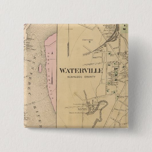 Waterville, Kennebec-Landkreis Button (Vorderseite)