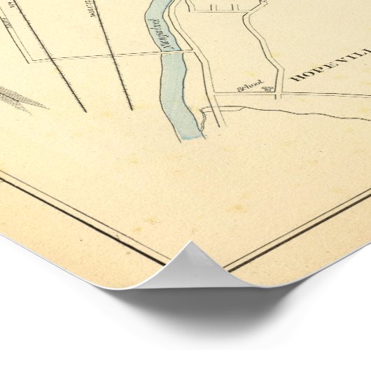 Waterville, S of Waterbury Poster (Ecke)