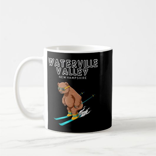 Waterville Valley New Hampshire - Funny Ski Grizzl Kaffeetasse (Links)