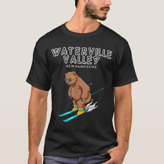 Waterville Valley New Hampshire - Funny Ski Grizzl T-Shirt (Vorderseite)