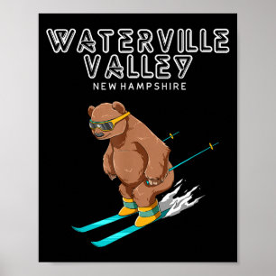 Waterville Valley New Hampshire - Lustiger Ski Gri Poster