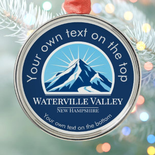 Waterville Valley New Hampshire Skiurlaubsmedaille Ornament Aus Metall