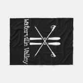 Waterville Valley Rustic Ski Skis Skiing Poles Ski Fleecedecke (Vorderseite (Horizontal))
