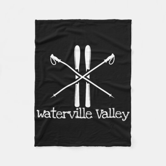 Waterville Valley Rustic Ski Skis Skiing Poles Ski Fleecedecke (Vorderseite)
