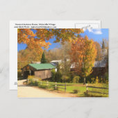 Waterville Vermont Covered Bridge and Village Postkarte (Vorne/Hinten)