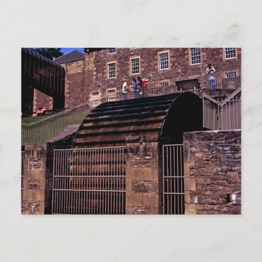 Waterwheel New Lanark Schottland Postkarte (Vorderseite)