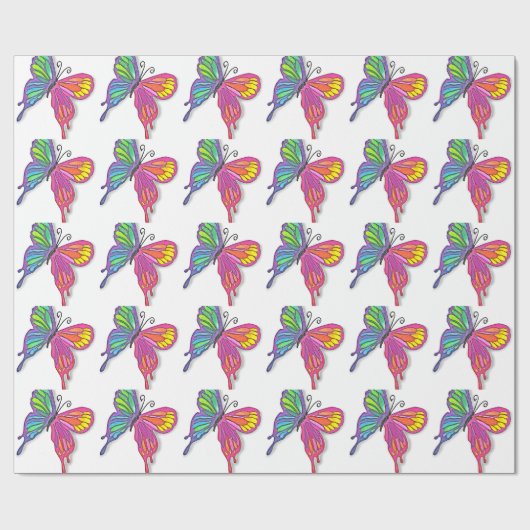 Watery Butterfly Geschenkpapier (Flach)