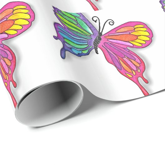 Watery Butterfly Geschenkpapier (Rolleneckpunkt)