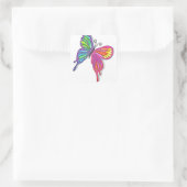 Watery Butterfly Quadratischer Aufkleber (Tasche)