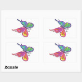 Watery Butterfly Rechteckiger Aufkleber (Blatt)