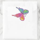 Watery Butterfly Rechteckiger Aufkleber (Tasche)