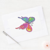 Watery Butterfly Rechteckiger Aufkleber (Umschlag)