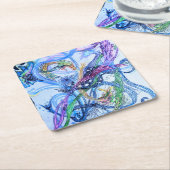 Watery Neuron Rechteckiger Pappuntersetzer (angewinkelt)