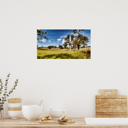 Watery Winter Fields Poster (Küche)