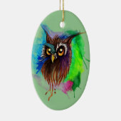Watery Wood Owl Keramikornament (Rechts)